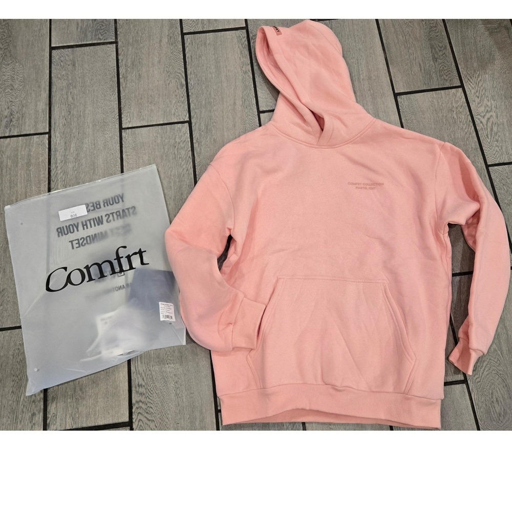 Comfrt Pastel Hoodie Bubblegum Pink Comfort Collection Pastel Edit KJHU64 Large